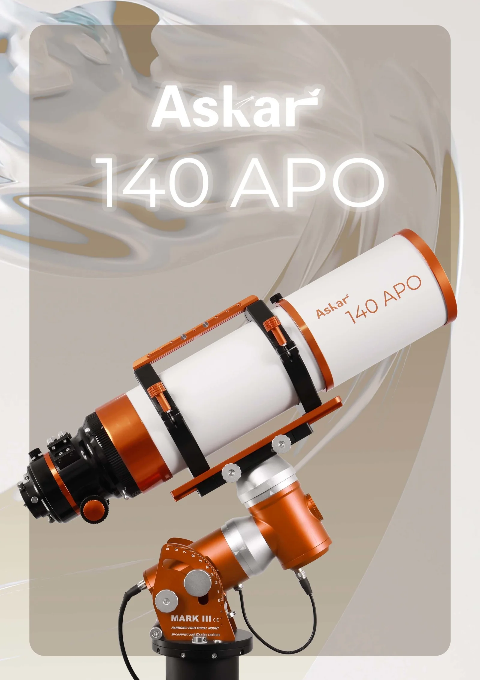 Askar 140APO f/7 980mm Brennweite OTA Astro-Teleskop 0,8x Reduzierstück 1x Flattener Optional