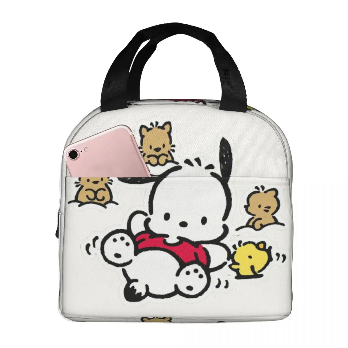 Children's School Cute Dog Zipper Closure Reusable Sanrio Plchacco Food Preservation Bag Boys Hand Bag