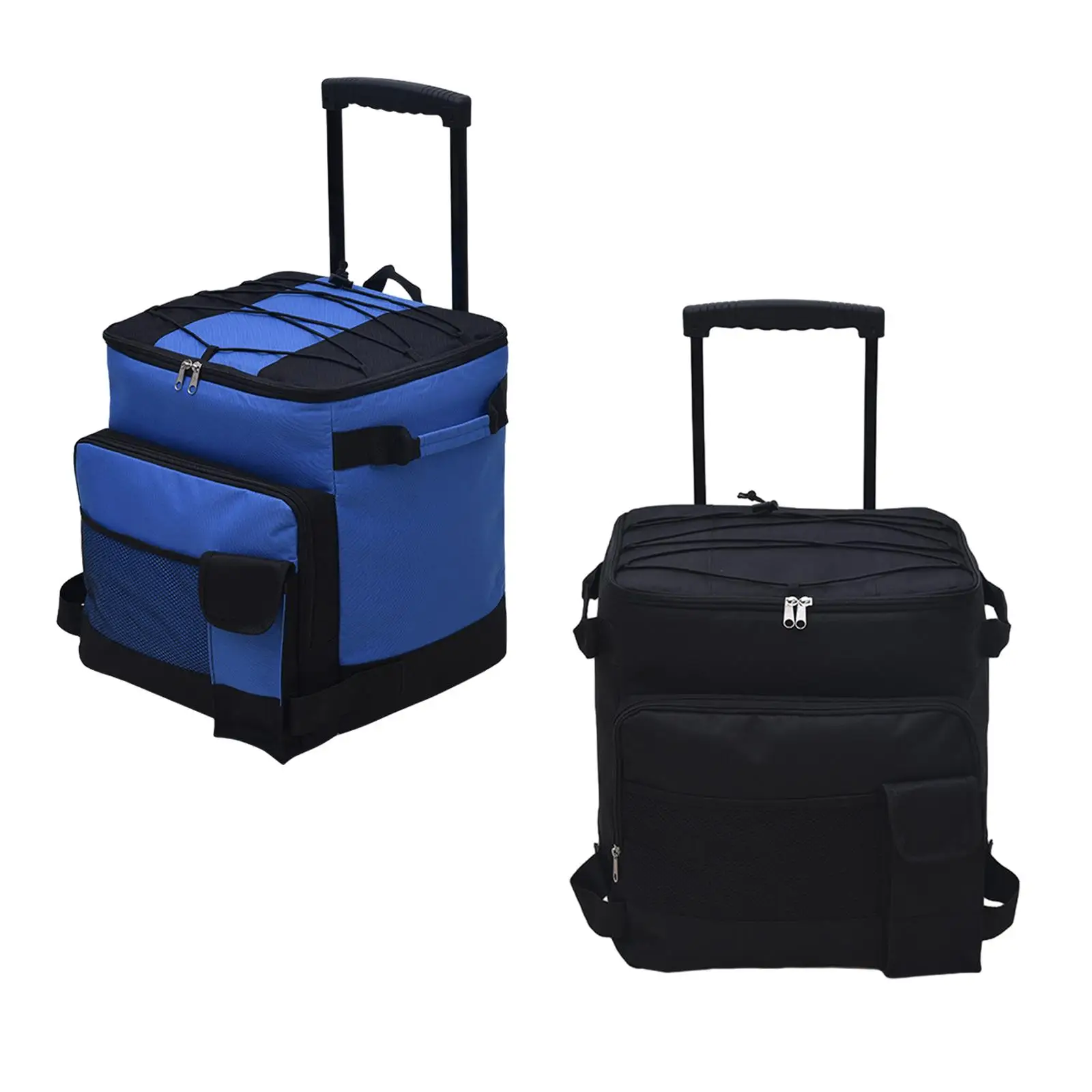 Rolling Cooler Cart Cooler Bag Insulated Portable Oxford Leakproof Wheeled Cooler Cool Bag for Office Parks Travel Cars Works