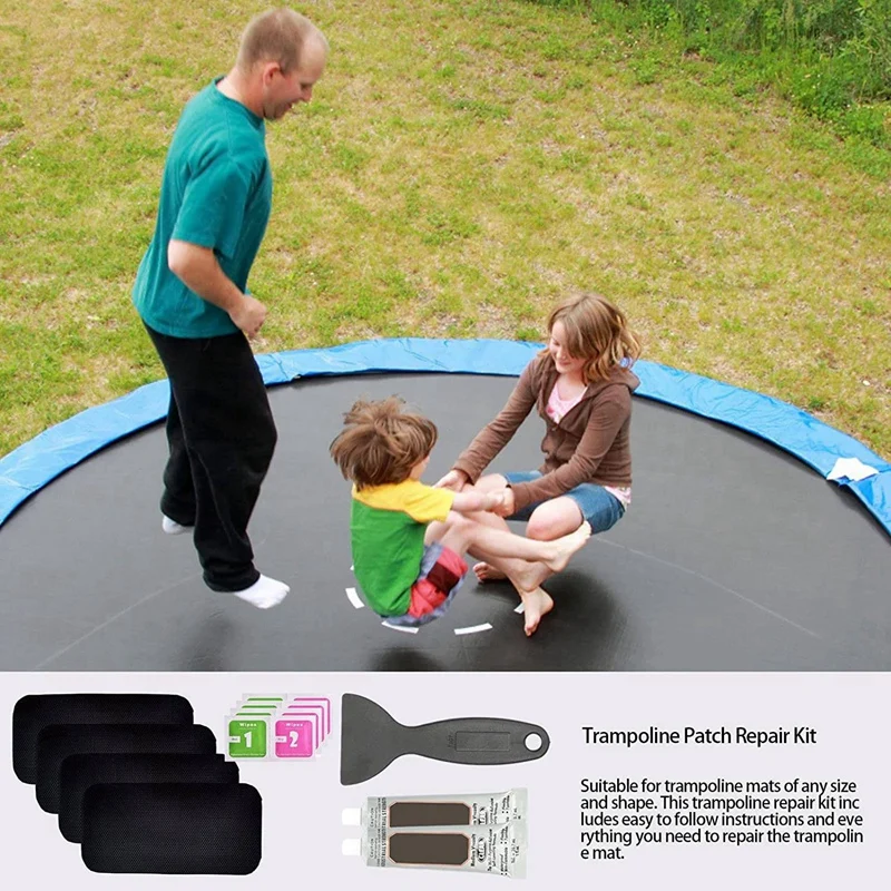 Trampoline Patch Repair Kit Rectangular Patches Trampoline Repair Trampoline Mat Tear Or Hole Trampoline Repairing Tools