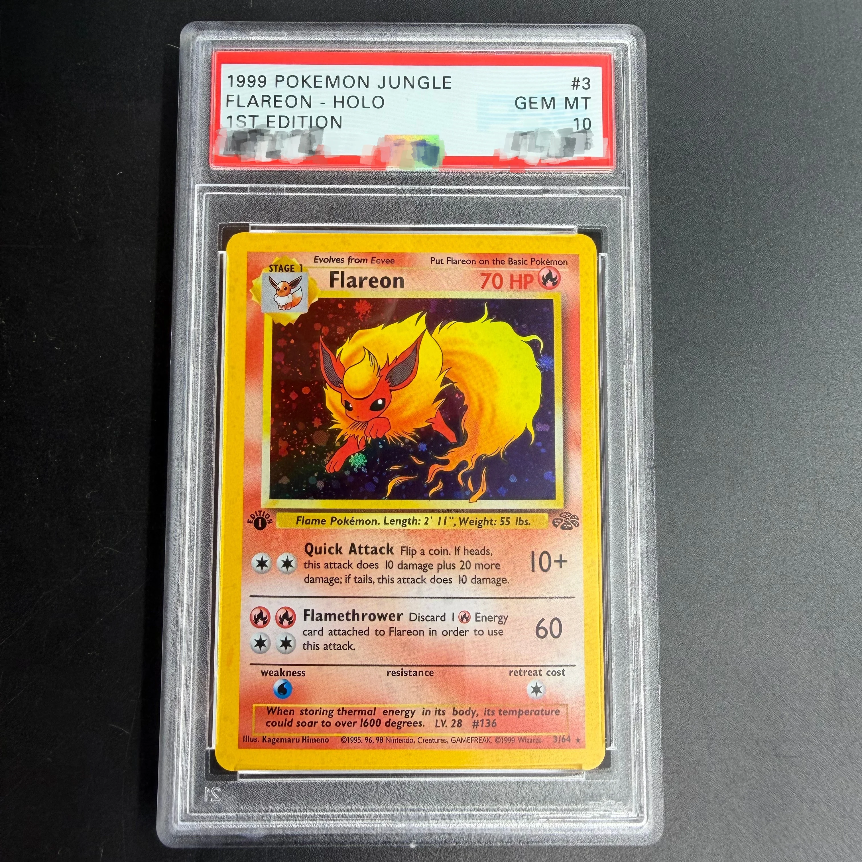 

Коллекционная карта-игрушка DIY PTCG: английская версия Flareon, Gyarados, Dragonite, Clefable, Lugia (копия), классическая аниме-серия