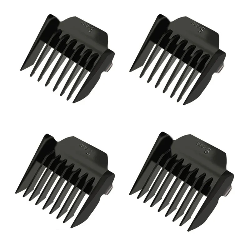 4Pcs Black Trimmer Head Limit Comb Set for Hair Clipper 3mm 5mm 7mm 9mm