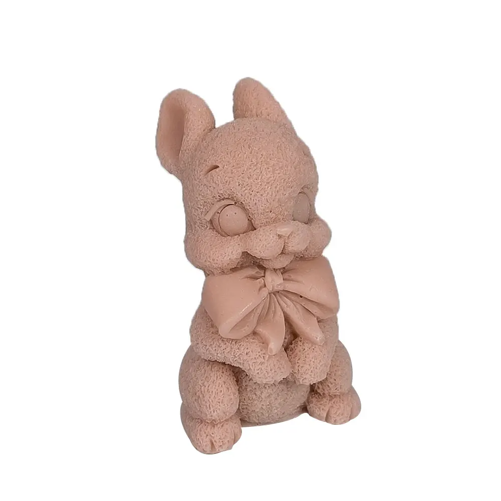 3D Cute Rabbit Silicone Mould Bunny Candle Mold Resin Aromatherapy Plaster Soap DIY Home Ornaments Decorations Casting Tool