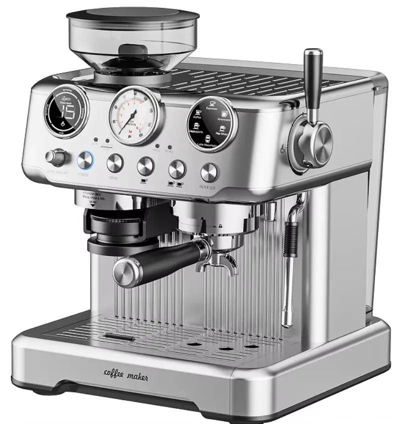 New product Stainless steel 20 bar coffee machine Soft pod coffee machine Milk automatic press with grinder