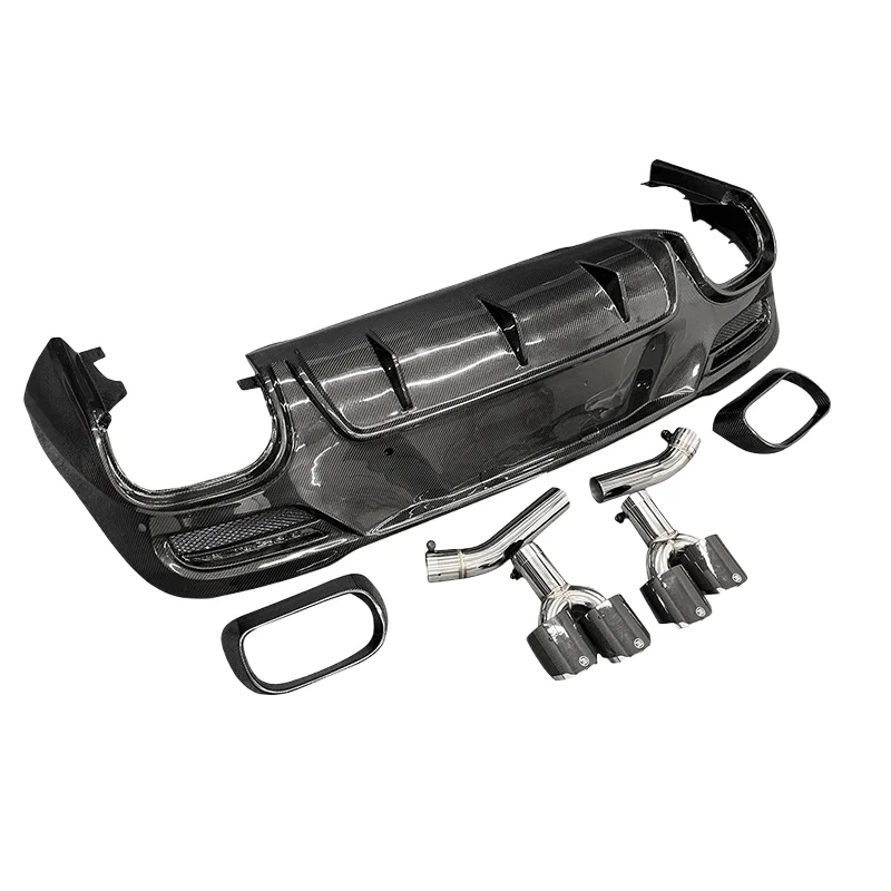 กันชนหลังคาร์บอนไฟเบอร์สำหรับรถยนต์ Mercedes Benz GLE63 GLE350 Coupe รุ่นปี 2020+ ขายดี แต่งสไตล์ LD พร้อมลิ้นกันชนหลัง