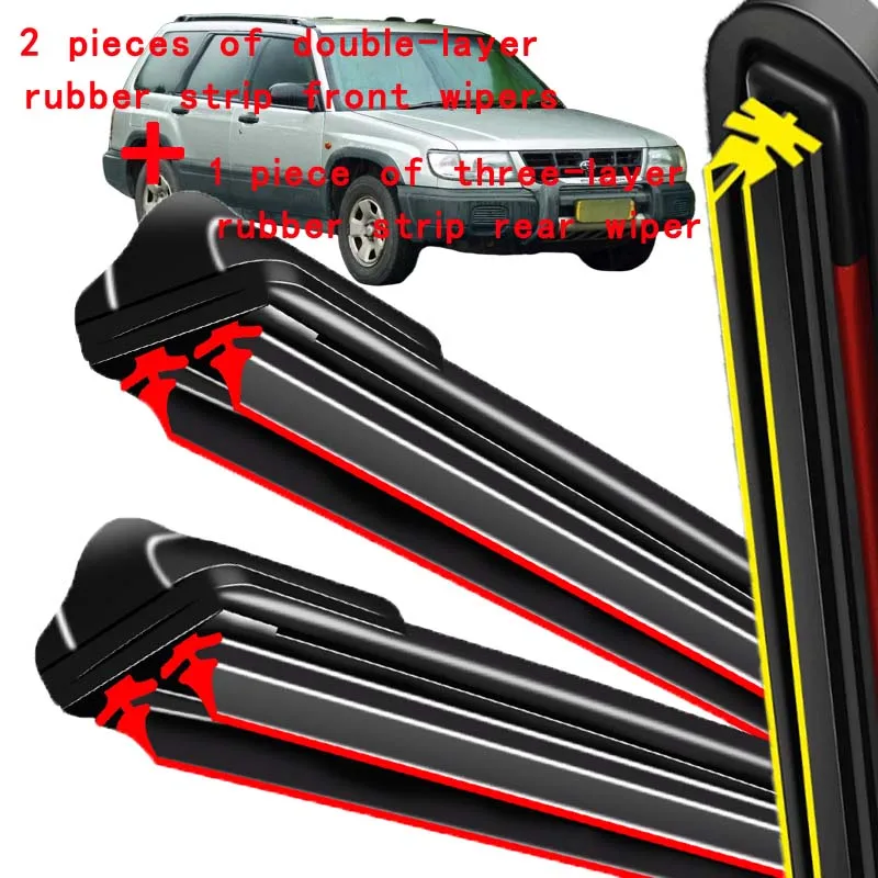 

For Subaru Forester SF MK1 1997-2005 1998 1999 Wiper Front & Rear Wiper Blades Windshield Windscreen Window Brushes 21"+19"+16"