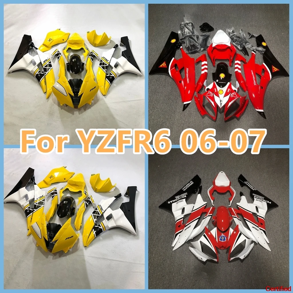 Painted Motorcycle Fairing Kit for YAMAHA 2006 2007 YZFR6 06 07 YZF-R6 Bodywork Set 100% Fit New Plastic 100% Fit Injection