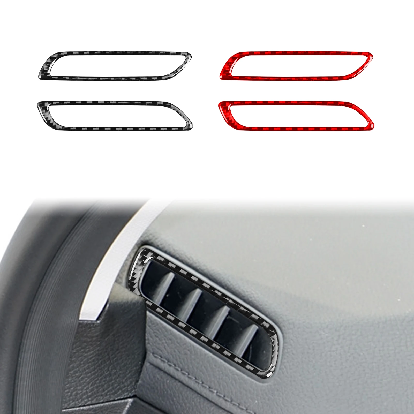 For Geely Emgrand 4th 2022—2025 Real Carbon Fiber Sticker Dashboard Air Vent Frame Cover Trim Accessories