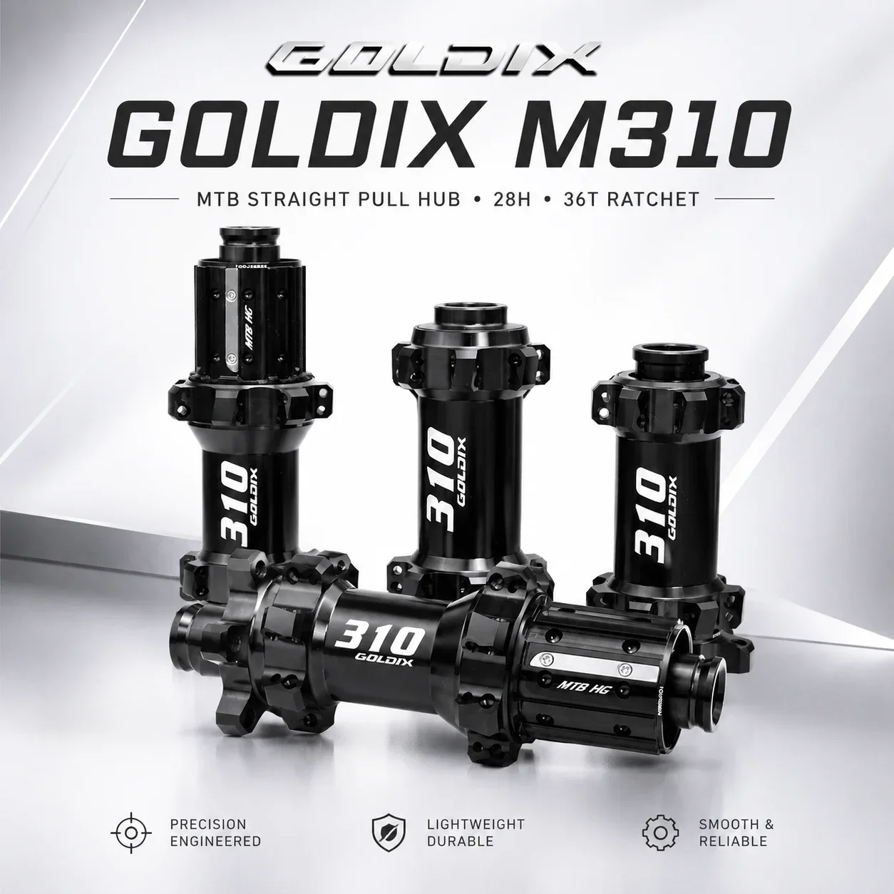 GOLDIX M310 MTB-Nabe 28H Straight Pull 36T Ratchet HG/XD/MS Freilauf passend für SHIMANO S. RAM Mountainbike-Fahrradteile