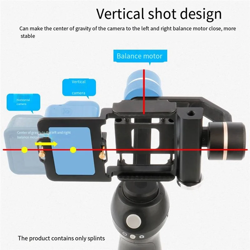 AT12 Camera Gimbal Conversion Splint Stabilizer For Gopro 13 Gimbal Conversion Splint Action Camera Accessories
