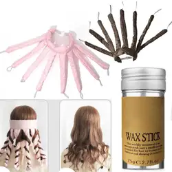 Hair Artifact Styling Gel Cream Hair Curler Lazy Curling Rod Headband No Heat Curlers Hair Rollers Tools Wax Stick Hair