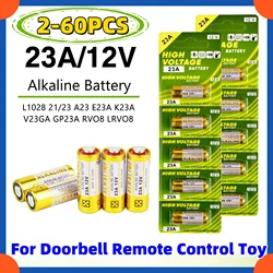 2-60PCS 58mAh 23A 12V Batteries Remote Control Toys Dry Alkaline Battery L1028 21/23 A23 E23A K23A V23GA GP23A RV08 LRV08 23A
