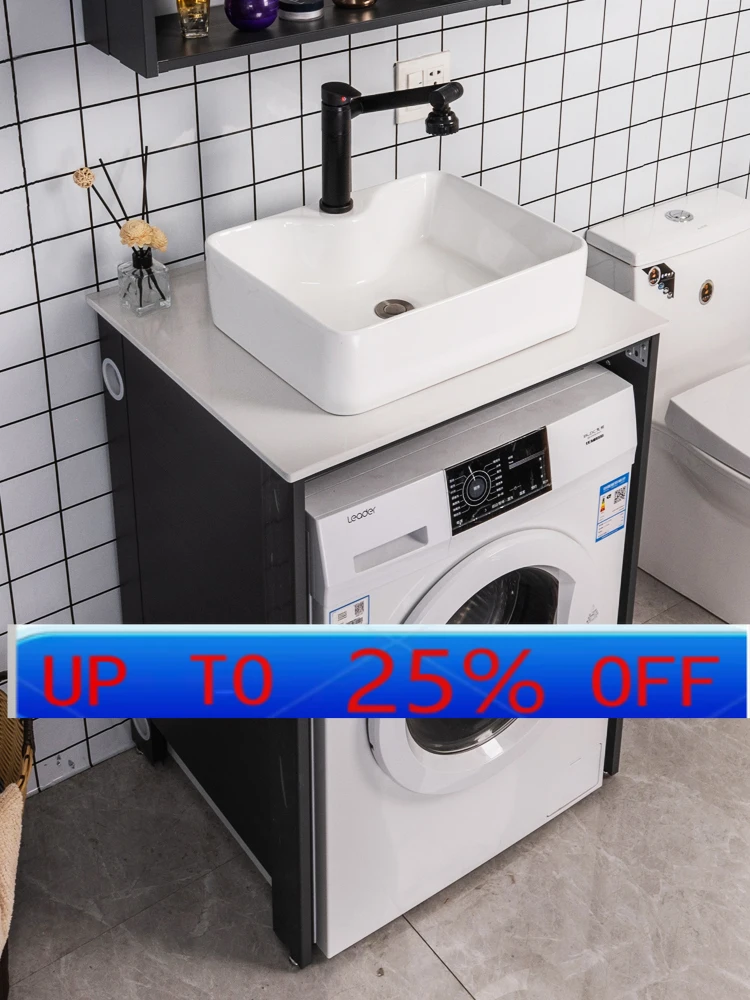 

lh Small Size Balcony Washing Machine All-in-One Cabinet Bathroom Bathroom Cabinet Washing Combination Table Basin