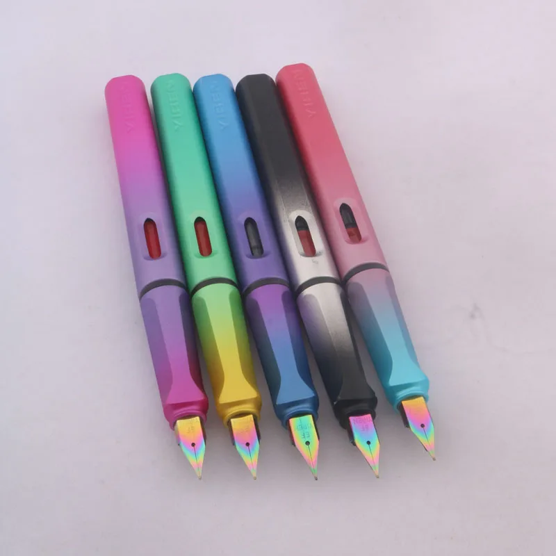 High quality brand fashion color Gradient EF Nib BLUE purple aurora Fountain Pen Stationery Office school supplies image 2
