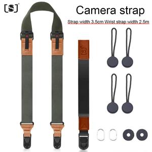 Tali Kamera Sabuk Leher Bahu Dapat Disesuaikan Nilon Selempang Pelepas Cepat untuk Kamera Digital Nikon Canon SLR DSLR Pemotretan Nyaman 8 tali bahu kamera penjualan terbaik - №