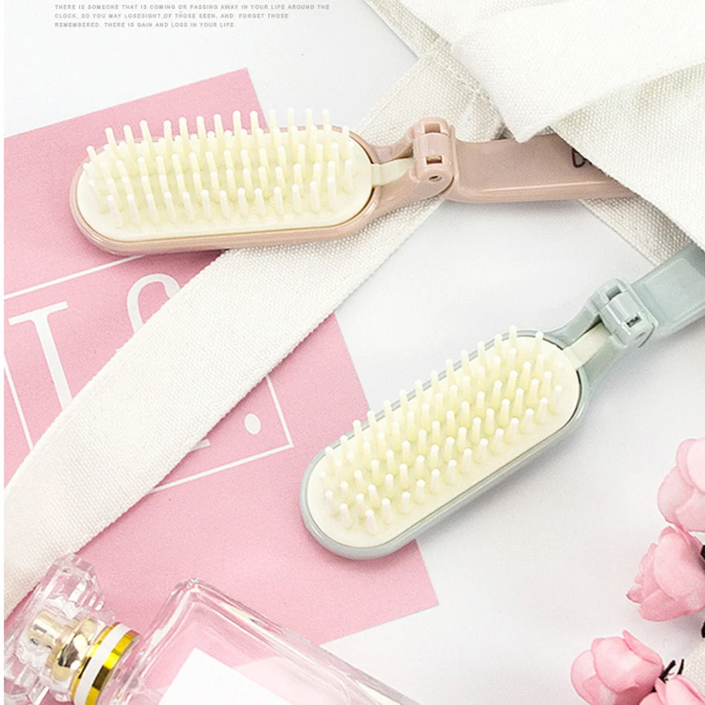 2 قطعة مشط الشعر القابل للطي 180 درجة قابلة للطي واسعة الأسنان المحمولة أمشاط للنساء صالون استخدام مكافحة ساكنة السفر مشط بلاستيكي ل #2