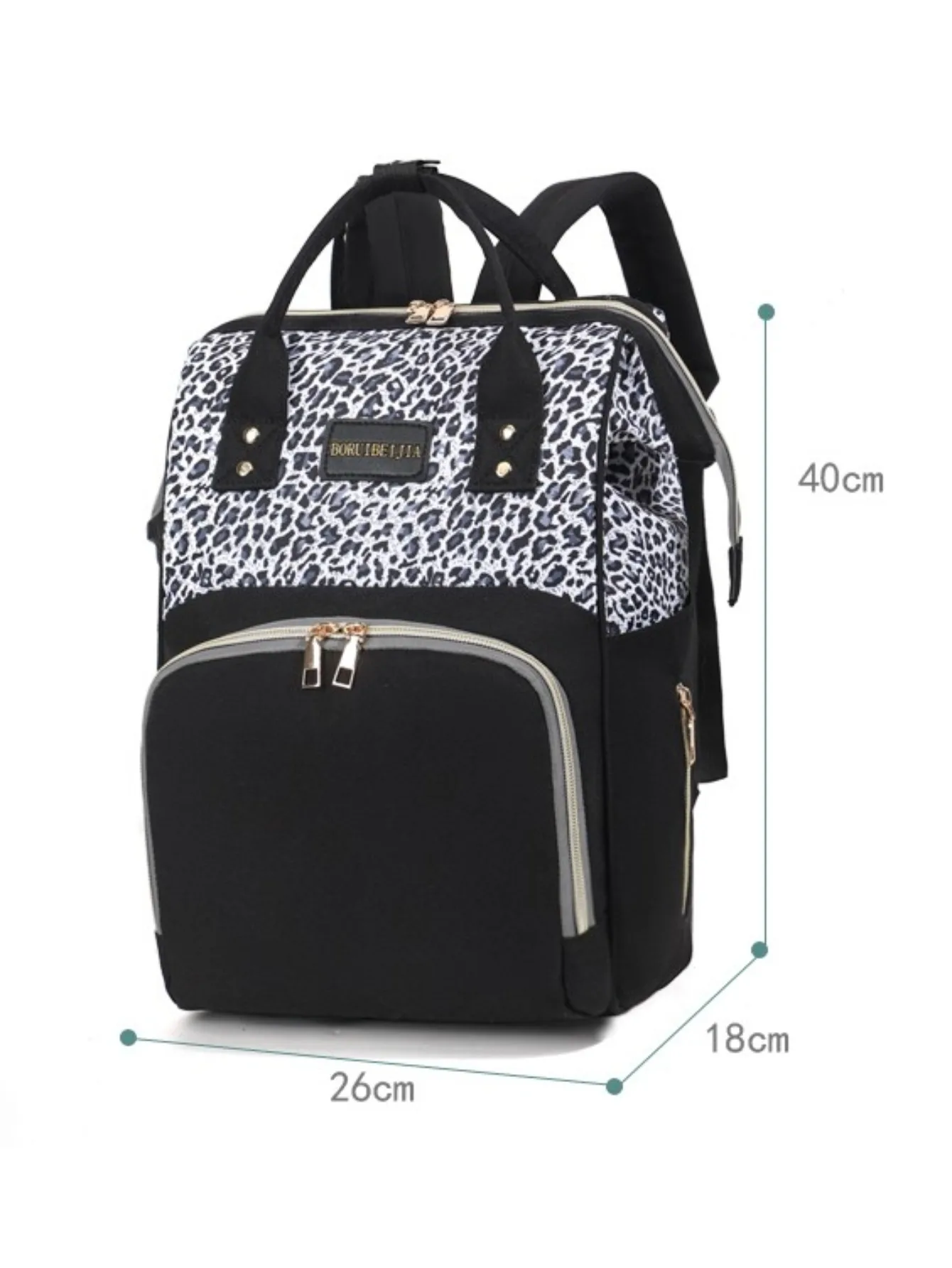 Convertible Canvas Diaper Bag Large Capacity Mommy Backpack Tote with Milk Storage Pockets for Travel Moms