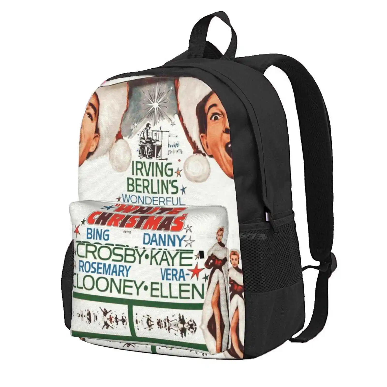 White Christmas - Bing Crosby, Danny Kaye Hot Sale Schoolbag Backpack Fashion Bags White Christmas Bing Crosby Danny Kaye