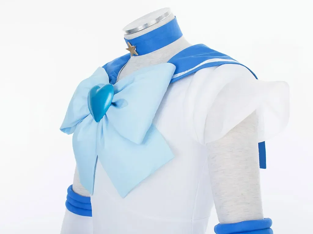 Anime Cosplay Sailor Stars Sailor Mercury SuperS Version Of The Battle Suit Halloween Cosplay Costume Bowknot