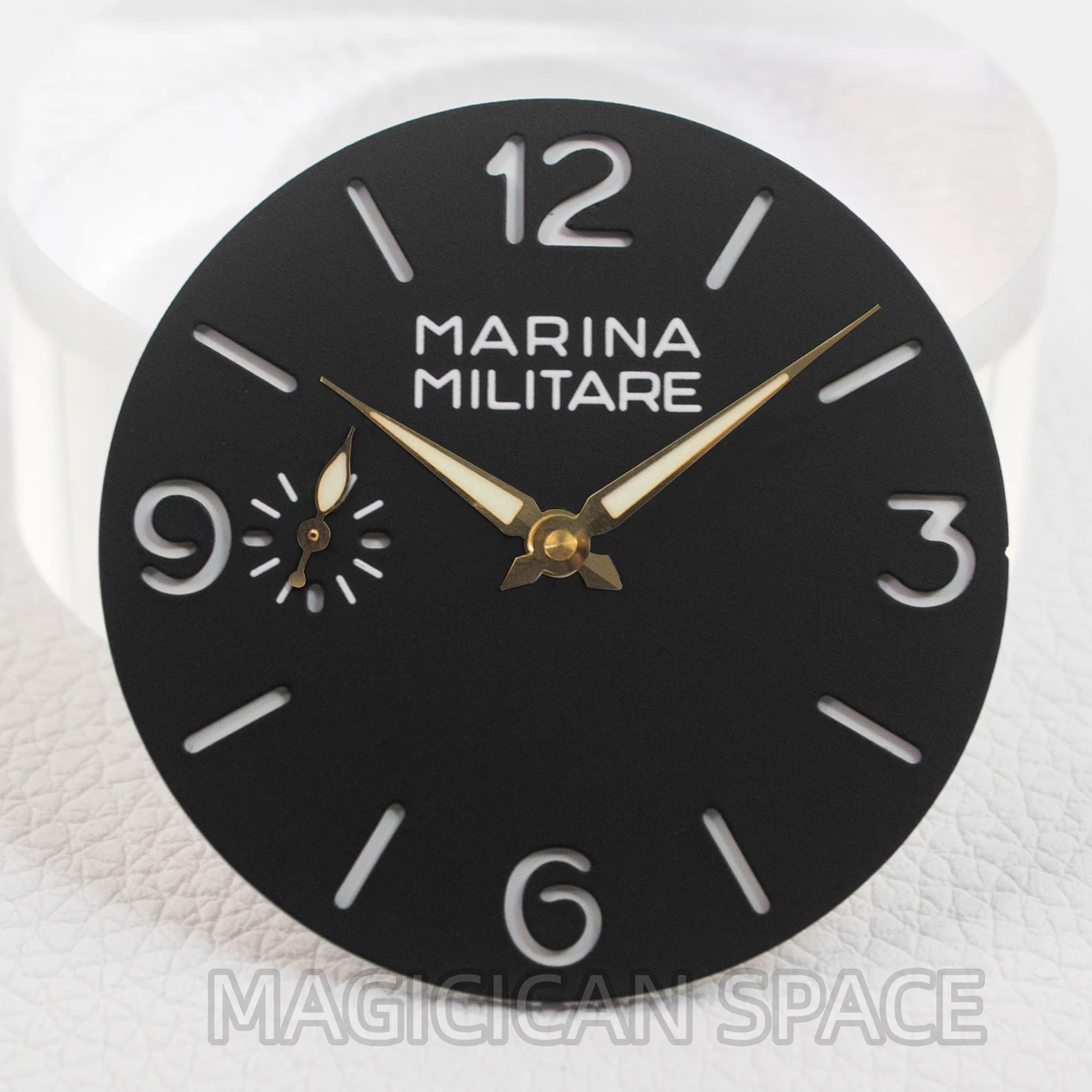 PAM 6152 6154 39mm Watch Dial Hands Vintage Green Luminous Fit ETA 6497/6498 ST3600 ST3620 Automatic Movement Watch Accessories
