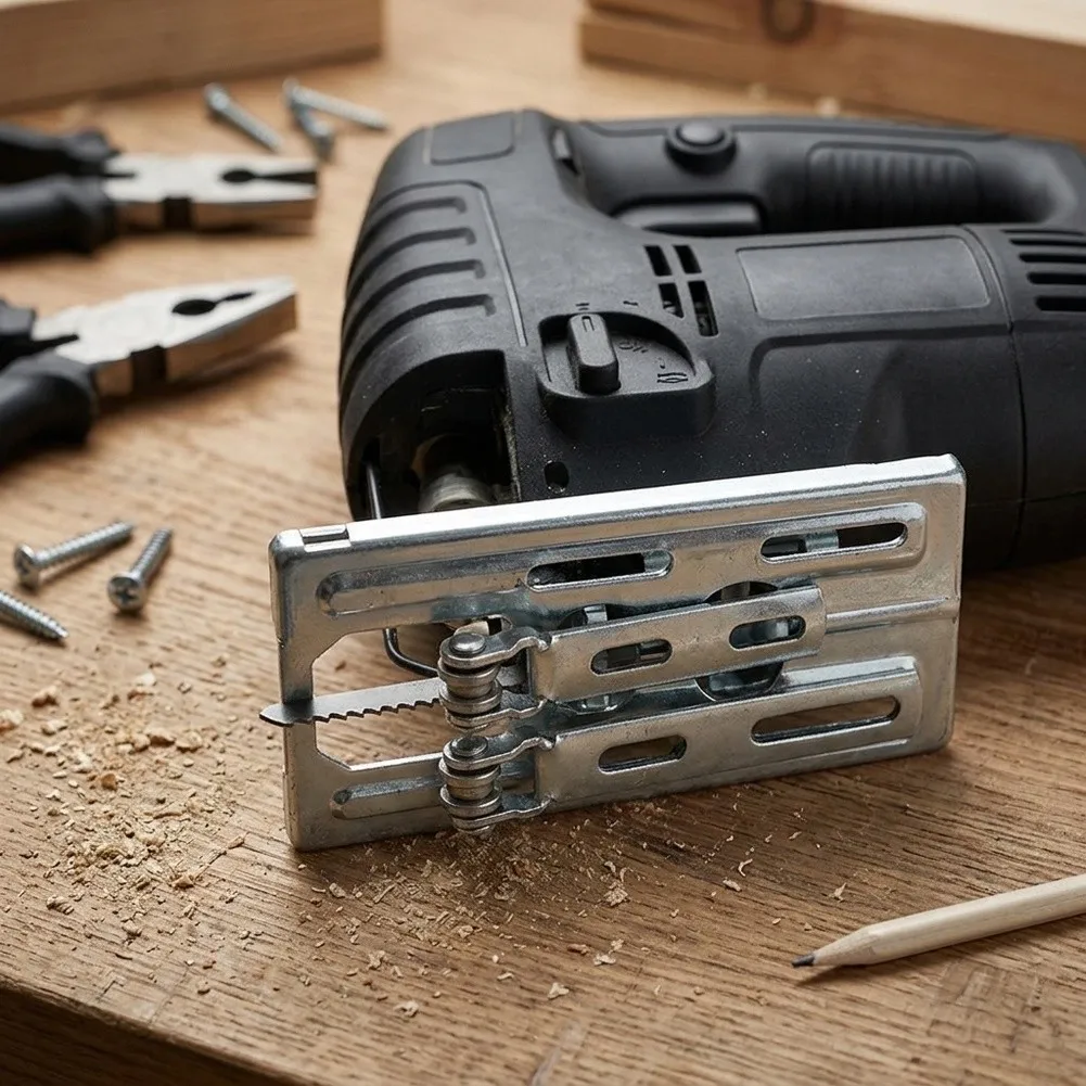 For 55 Jig Saw Guide Wheel Base Plate Set Metal Roller Reciprocating Rod Replacement Parts Accessories For Power Tools