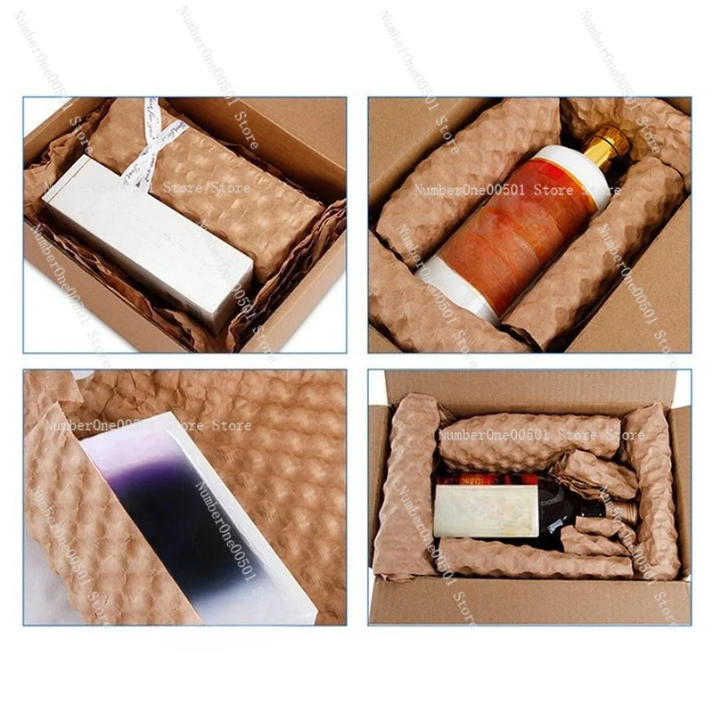 Buffer Kraft Foam Paper Filling Wrap Folding Roll Paper Kraft Paper Automatic Foam Forming Machine