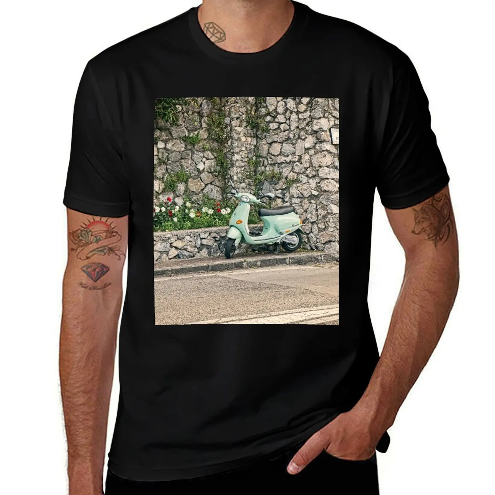 

Retro Italian Scooter T-Shirt Casual Work Wear T-Shirt