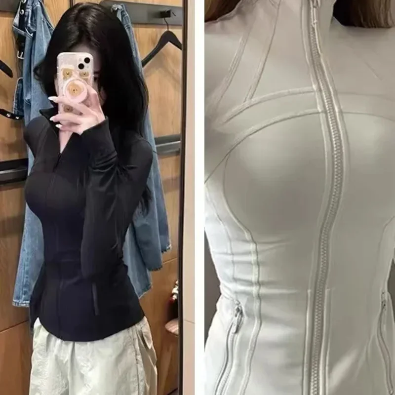 

Women's Casual Running Jacket Yoga Sportswear Spring Autumn Winter New Style Fitness Clothing Breathable Sweatshirt