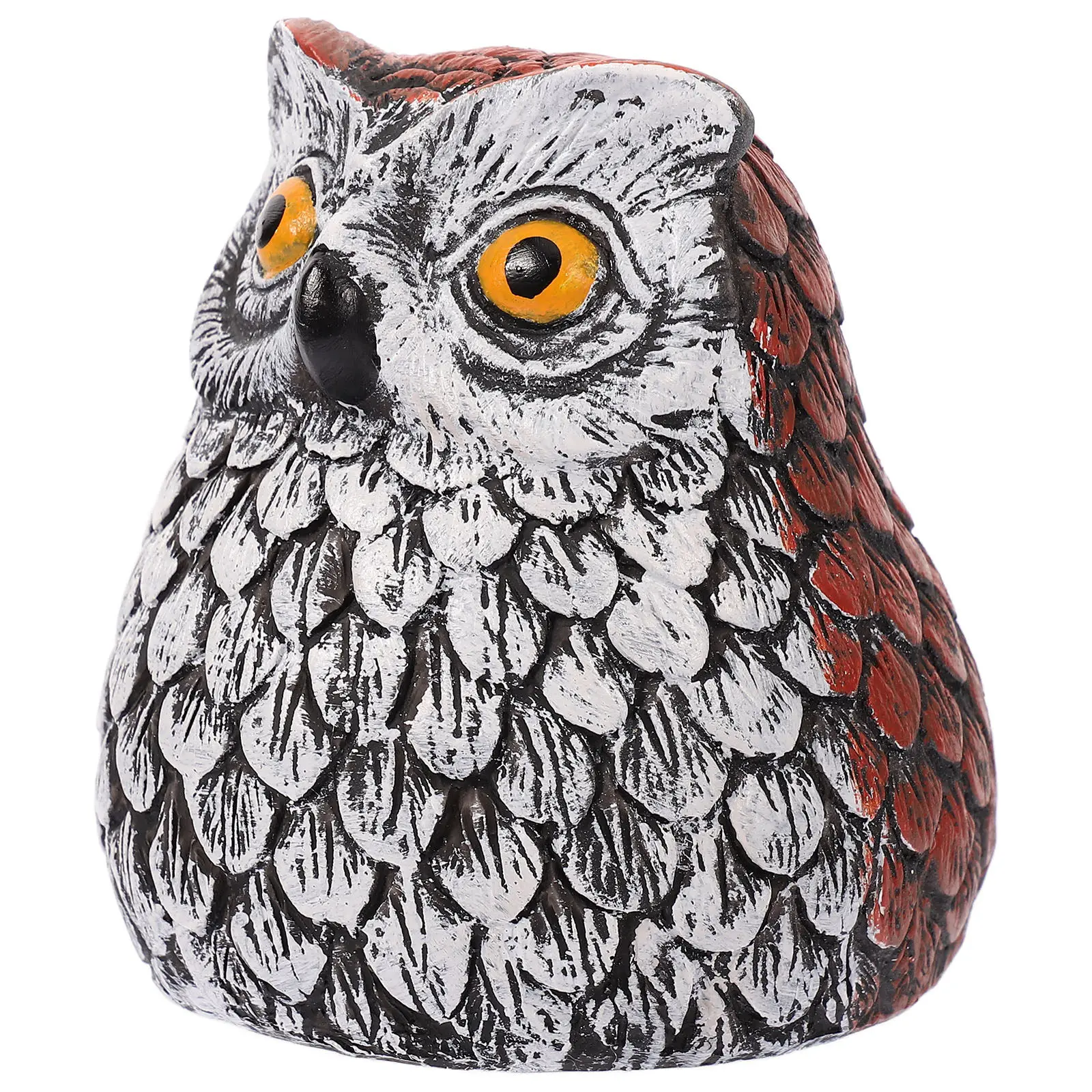 Owl Key Hider Sculpture Resin Decorative Garden Outdoor Stone Key Box Hidden Secret Lock Box Yard Small Faux Rock