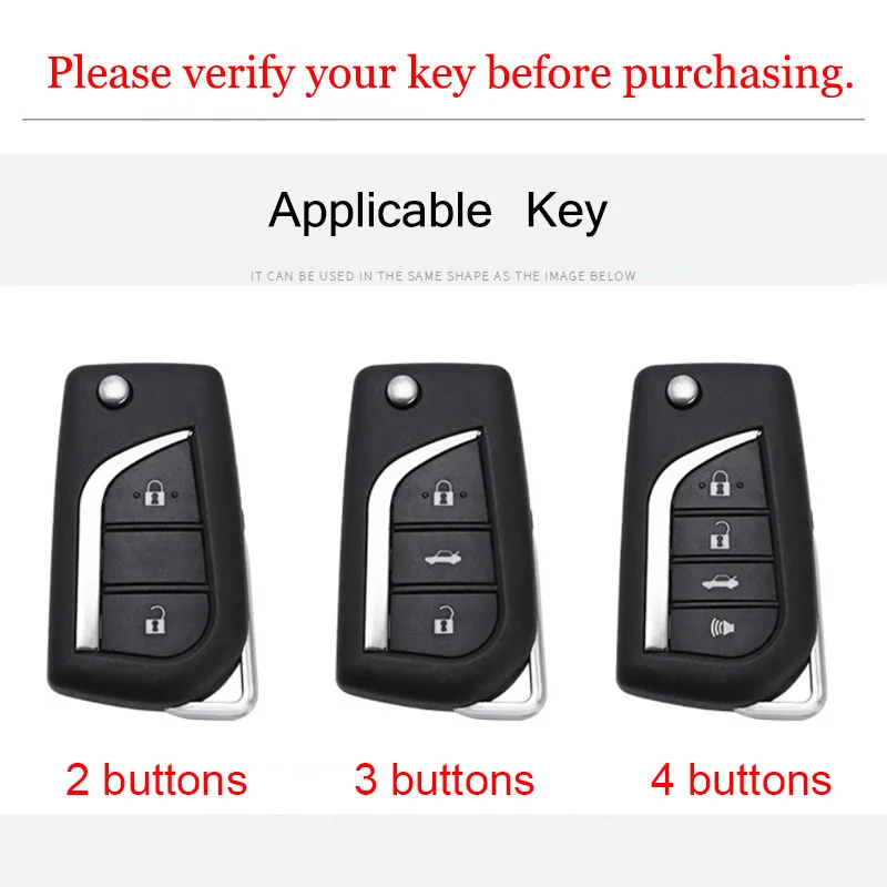 ABS Carbon Car Key Case Cover Shell Fob For Toyota Camry Levin Corolla Reiz Highlander TOY48 Blade Key Chain Accessories