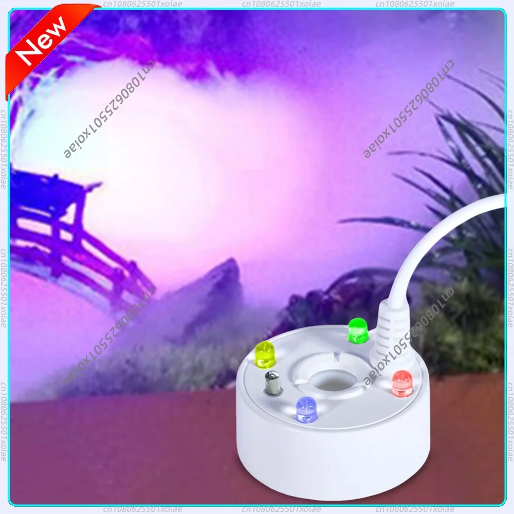 USB Mist Maker 4 Color LED Lights Atomizer Air Humidifier for Halloween Party Decorations for Fish Tanks Rockery Decoration