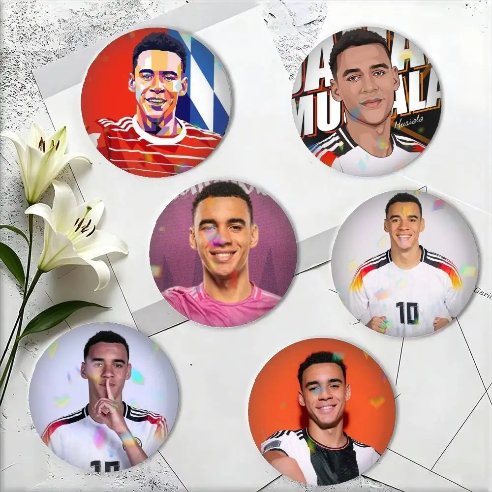 Jamal M-Musiala Football Sport 25mm 32mm 44mm 58mm 75mm Brooches Badges Pins for Accessories Gift