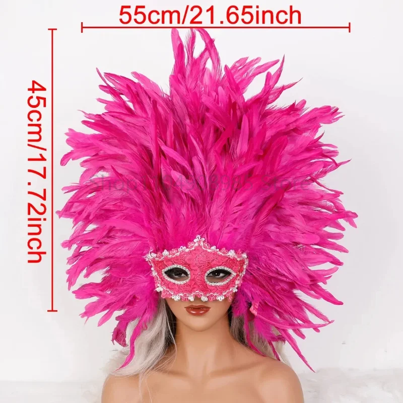 Multiple Styles High-end Feather Half Face Mask Removable Carnival Night Role Playing Props Graduation Party Role Playing 2