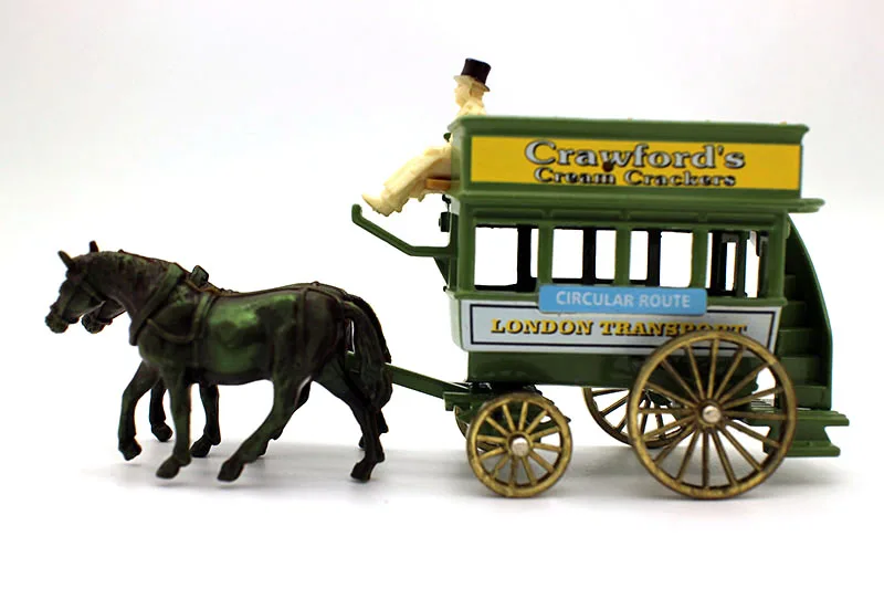 LLEDO Days Gone models Vintage Horse Drawn Bus Cream Crackers&Crawfords Diecast Toys UK Bus for collection gift