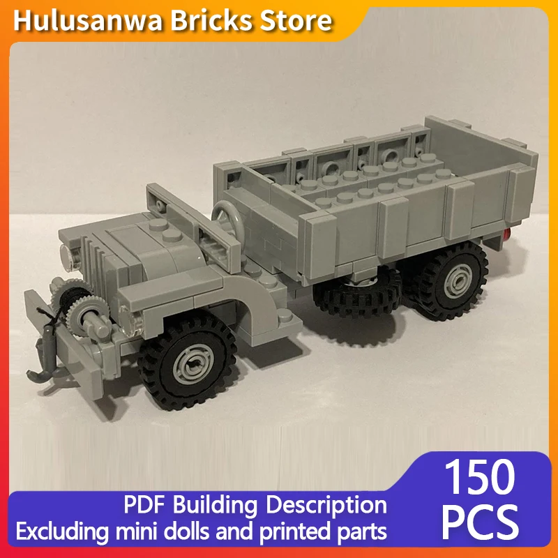 

GTB WW2 Military Off-Rroad Truck Model MOC Building Bricks War Equipment Modular Technology Gifts Holiday Assemble Children Toys