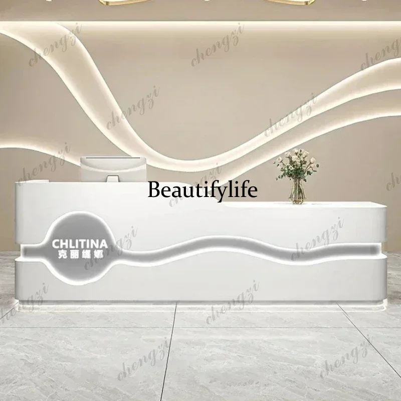 AA45  Clinic Medical Beauty Reception Salon Reception Desk Office Table Beauty Salon Bar Baking Paint Clothing Store Dance