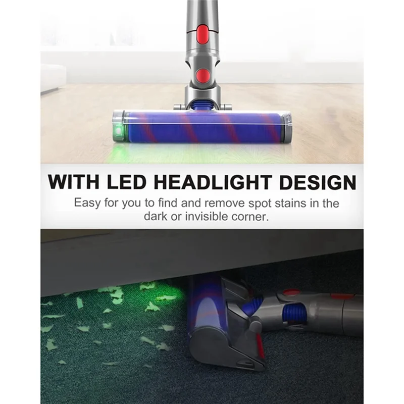 Zachte Roller Borstelkop voor Dyson V10 Digitale Slim/SV18/V12 Slim Draadloze Stok Stofzuigers Hardhouten vloer Onderdelen