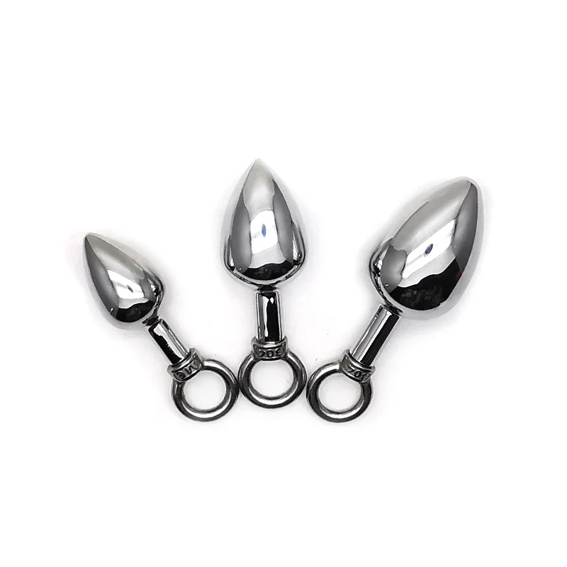 Metal boat anchor anal plug conventional large, medium and small ring anal plug sex products