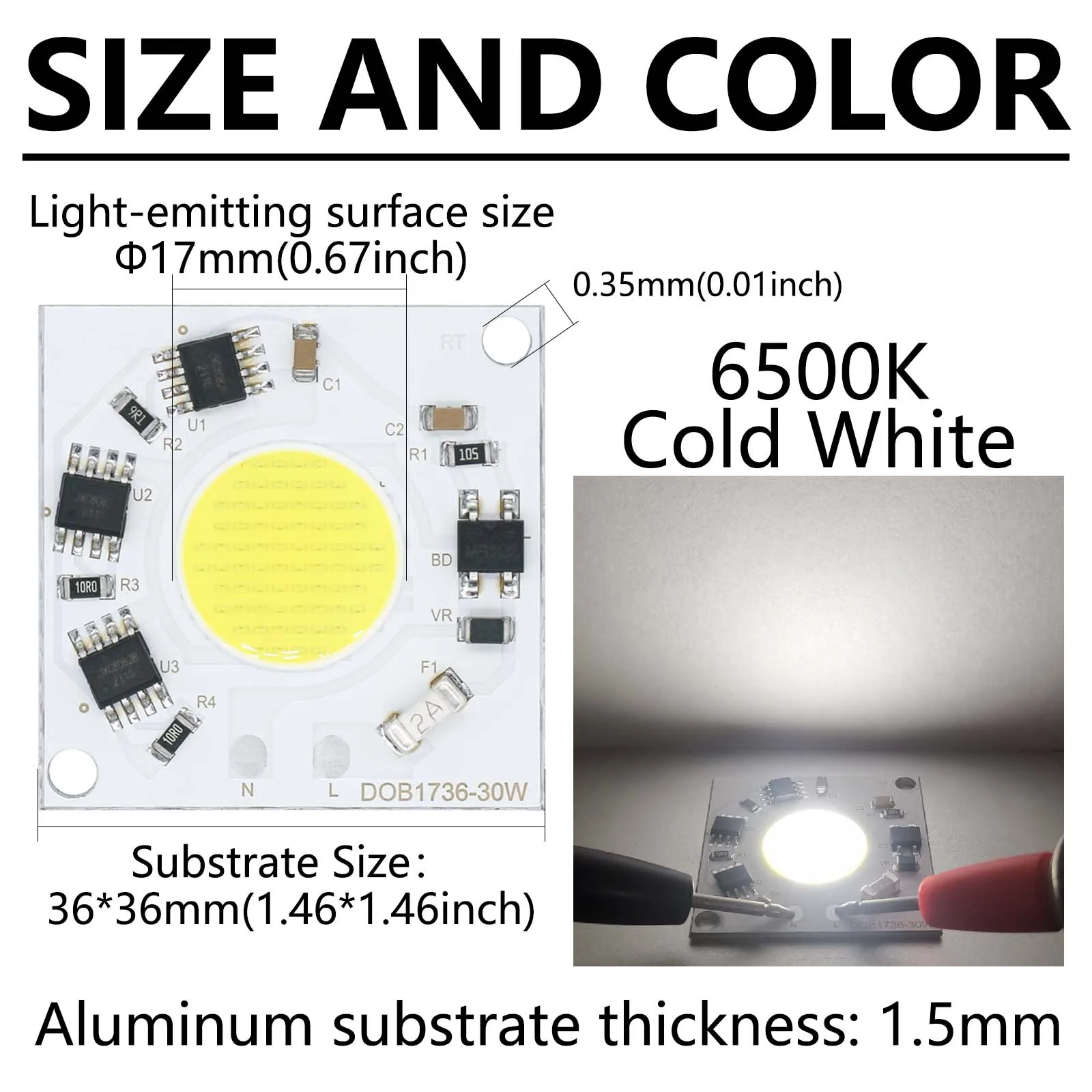 30W Super Bright LED Chip LED Lamp Beads AC 220V 240V Smart IC No Need Driver Cold Warm White DIY For Spot Lights Flood Lights