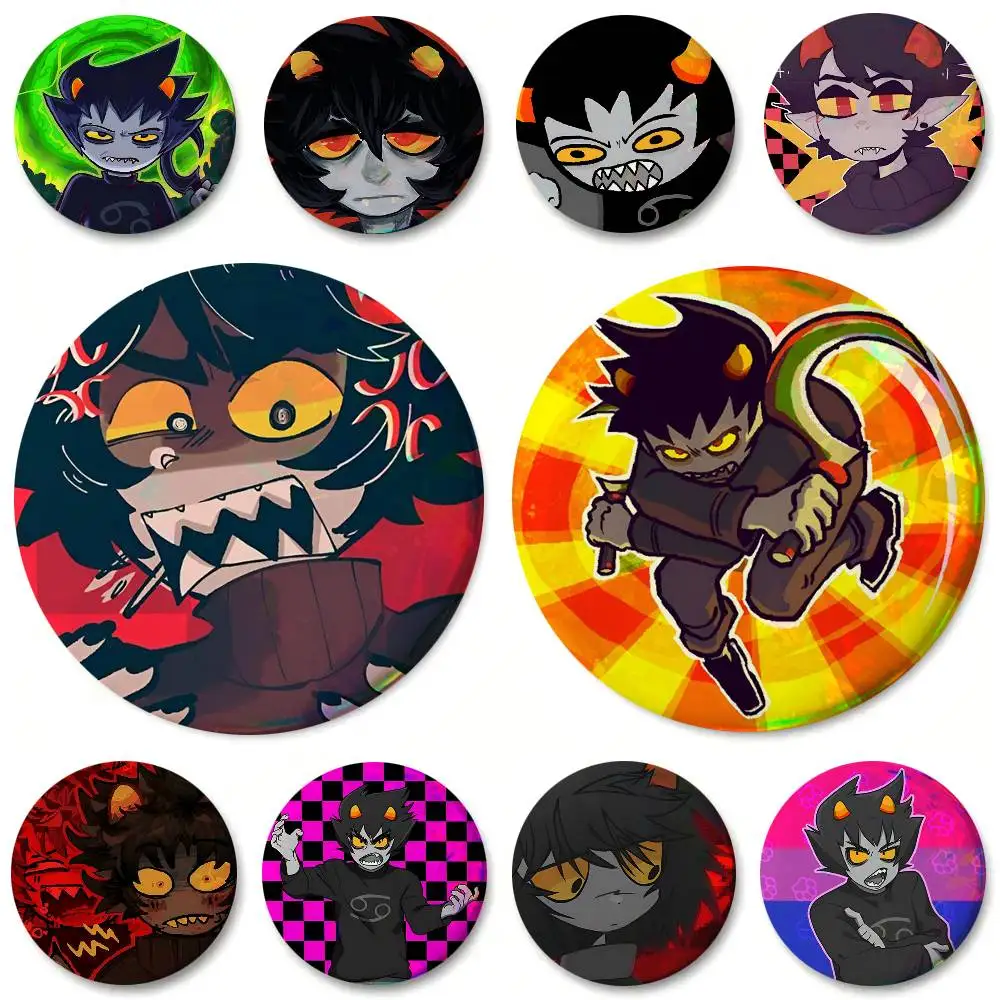 Anime Homestuck Characters Karkat Vantas Round Badges Can Be Used To Decorate Clothes And Backpack Pins