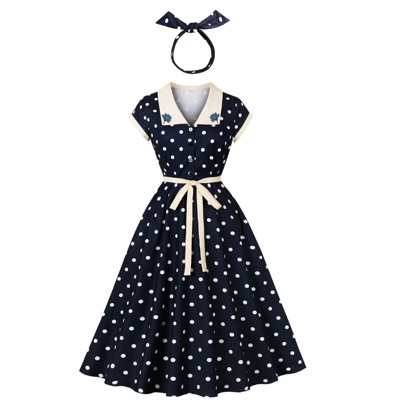 

2025 New Vintage Women's Summer Pin Up Casual Party Dress Sleeveless Retro Robe 50s 60s Retro Rockabilly Swing Dresses Vestidos