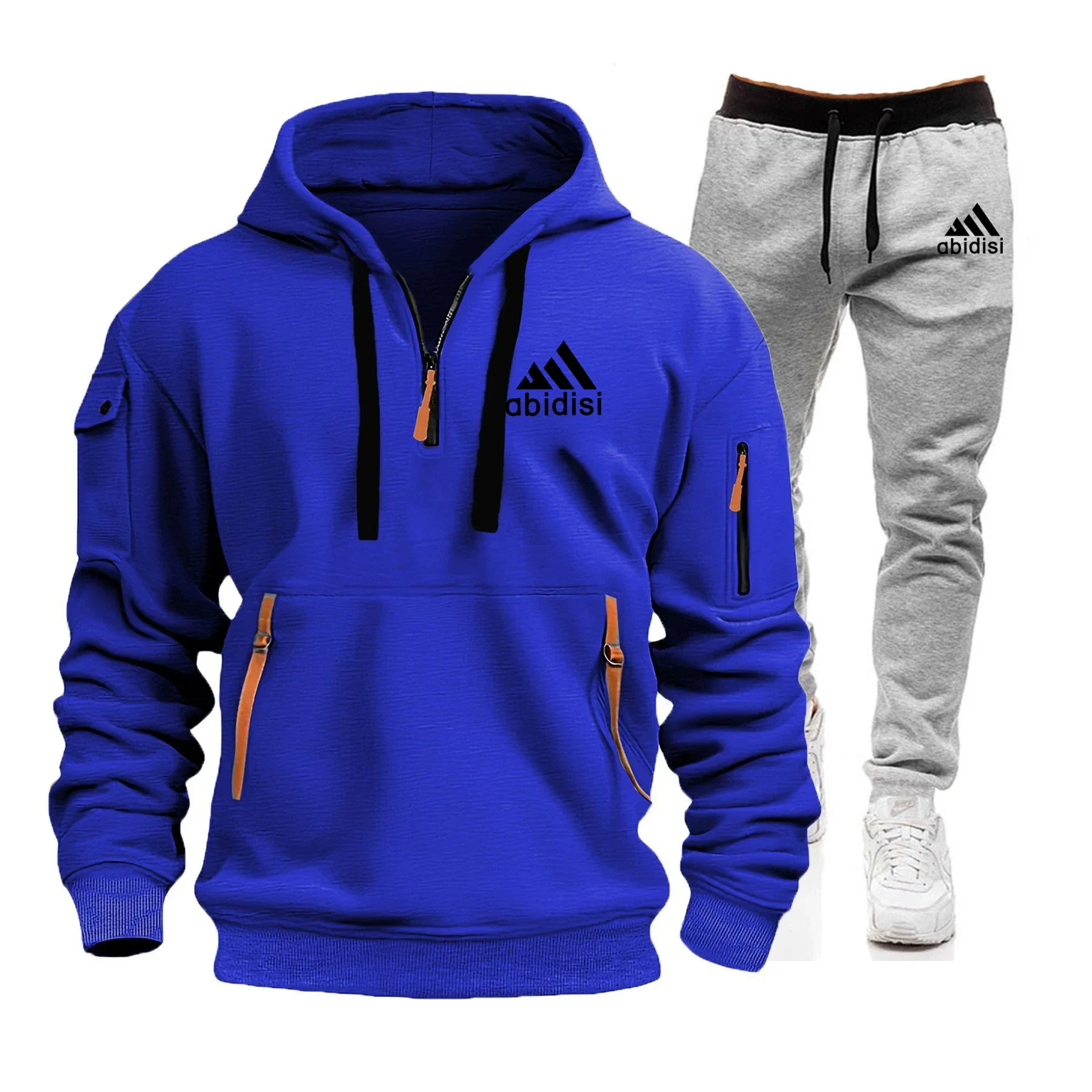 

New Men's Sportswear Set, a Two-piece Set of Men's Daily Sportswear, a Hooded Sweatshirt and Sweatpants for Men Are Comfortable