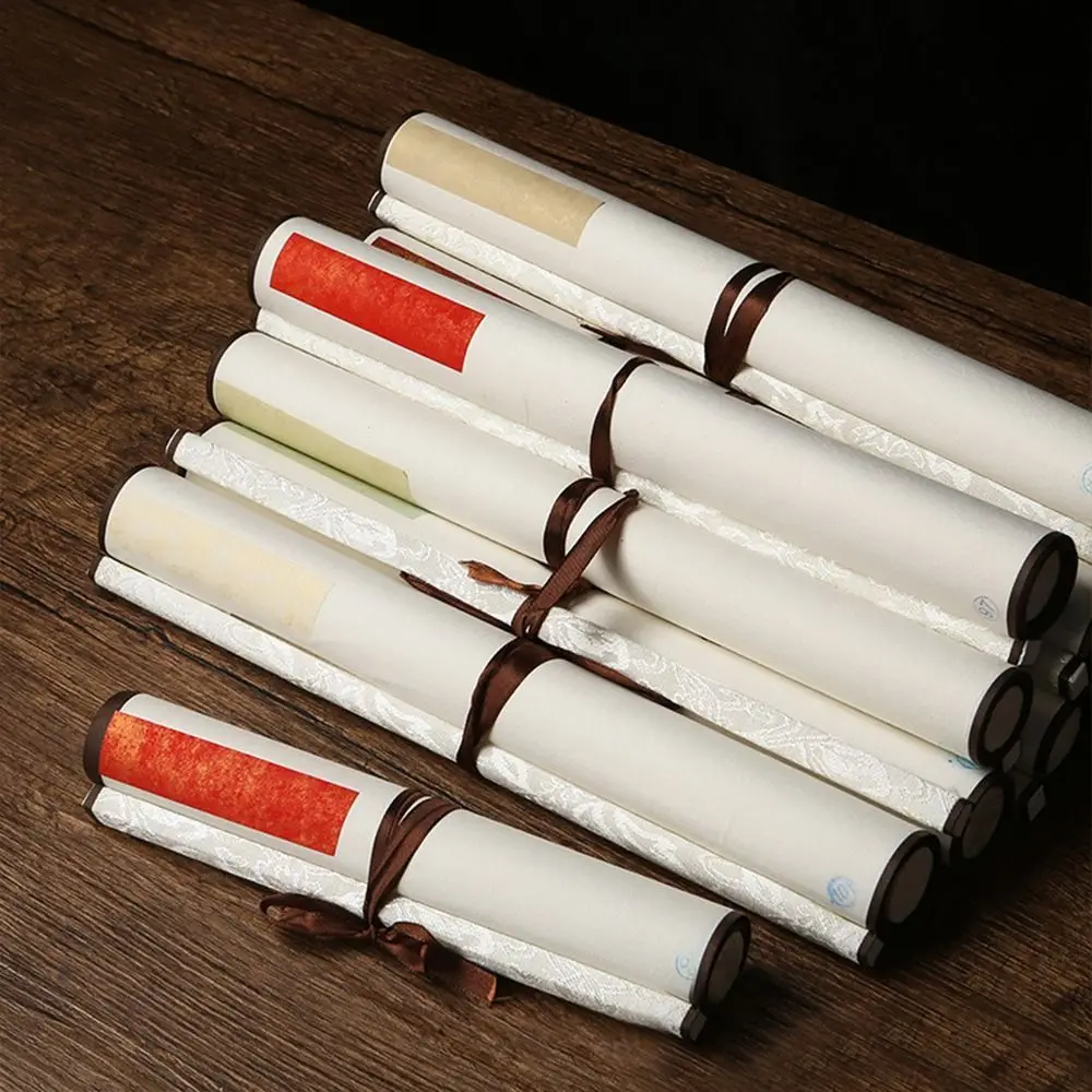 

Бумага для рисования и живописи, позолоченная рисовая бумага, свиток, подарки ручной работы, в китайском стиле, чистый подвесной свиток для батика, изделия ручной работы, свиток, скрученный вручную