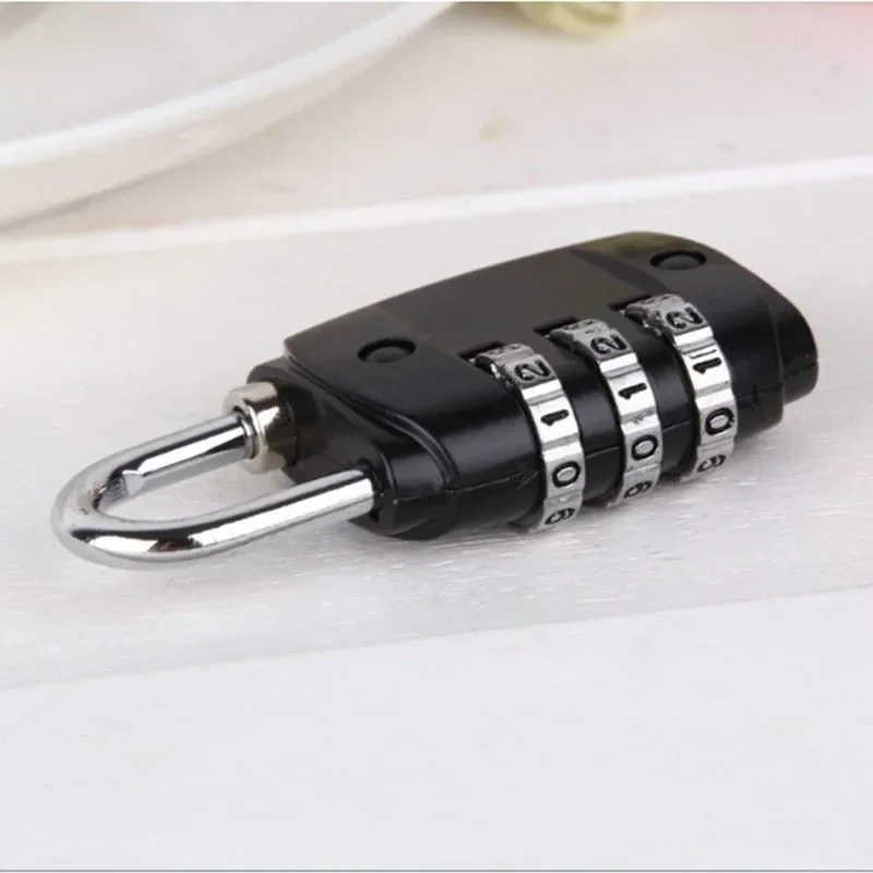 Padlock 3 Dial Digit Password Lock Combination Password Lock Suitcase Luggage Metal Code Lock Mini Coded Keyed Anti-Theft Locks