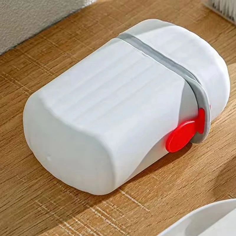 Tragbarer Reise-Waschbecher Seifenbox Paar-Zahnbürstenbecher Aufbewahrungsbox Multifunktionaler Zahnpasta-Zahnbürsten-Organizer für Unterwegs – Detail 4