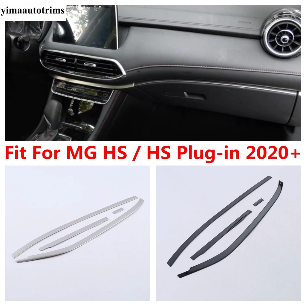 

Central Control Dashboard Panel Strip Decoration Cover Trim For MG HS / Plug-in 2020 - 2024 Stainless Steel Accessories Interior