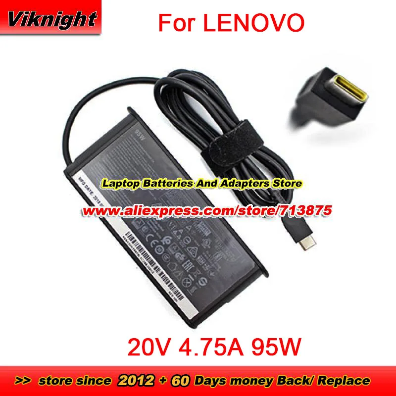 

Genuine ADLX95YCC3A for Lenovo Yoga X380 C740 14s THINKPAD Y9000X T480S Ac Adapter 20V 4.75A 95W Type C Tip Power Supply