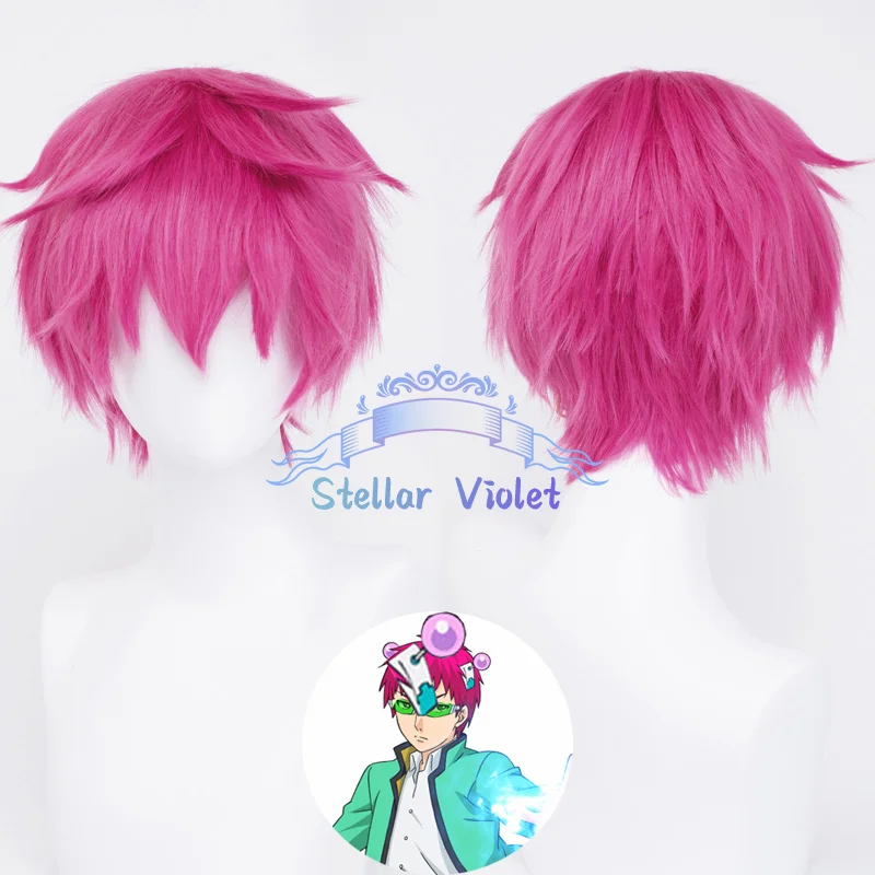 

Аниме The Disastrous Life K.-Nan Saiki Kusuo Косплей Парик Оранжевый Фиолетовый 30 см Термостойкие Синтетические Волосы Аниме Парики + Кепка Для Парика