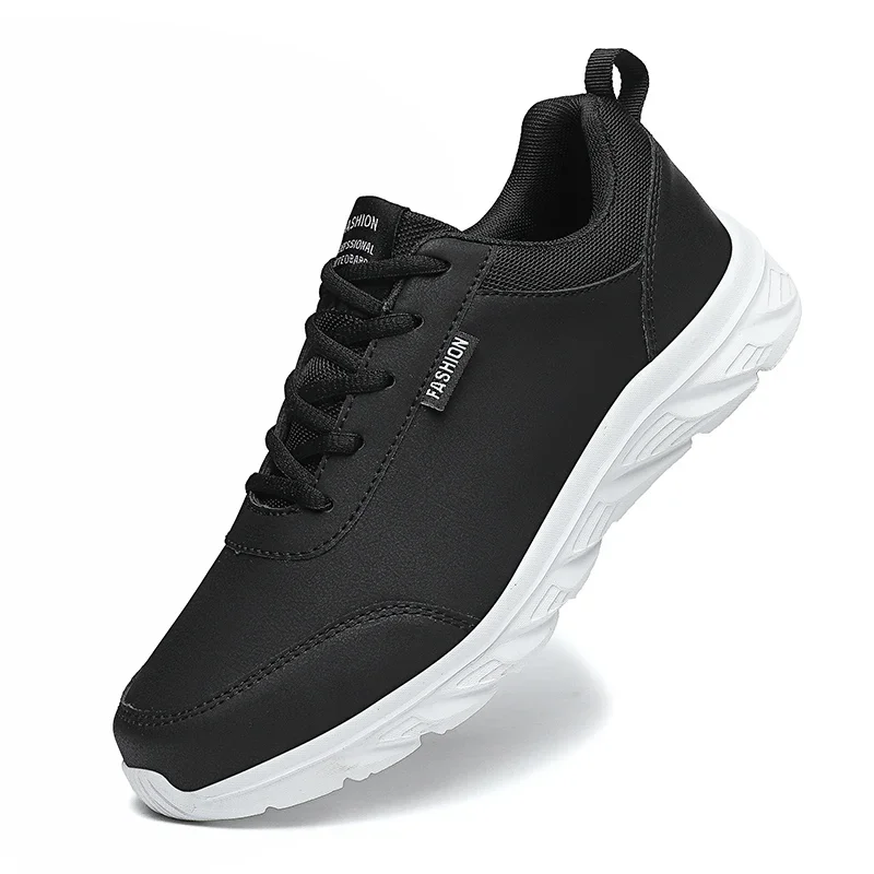 Leather Shoes Men Sneakers 2024 New Waterproof Casual Shoes for Men Comfortable Lightweight Non-slip Walking Sneakers Men Shoes