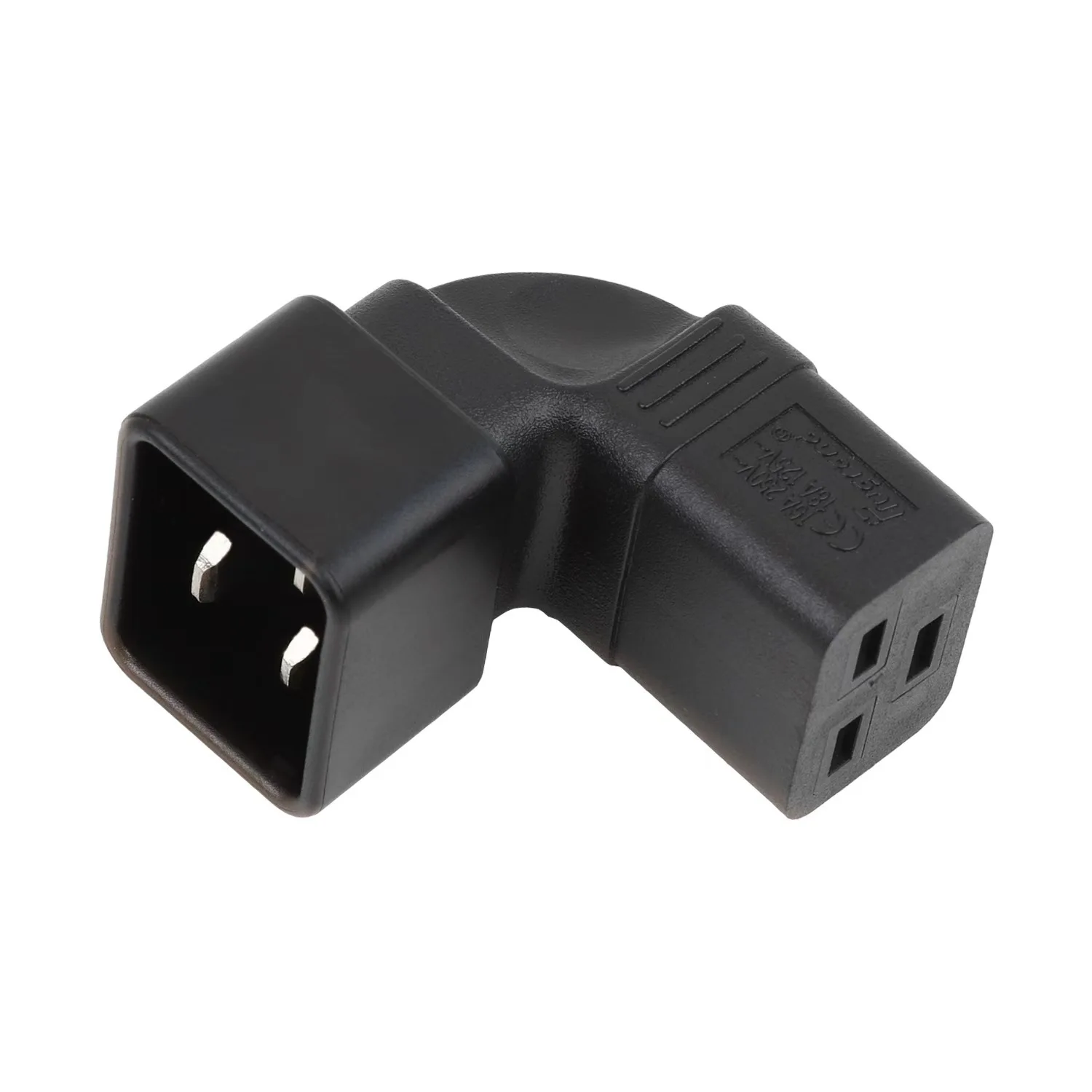 American Standard Iec C20 to C19 Lower Bend Power Adapter, C19 to C20 Elbow Power Adapter